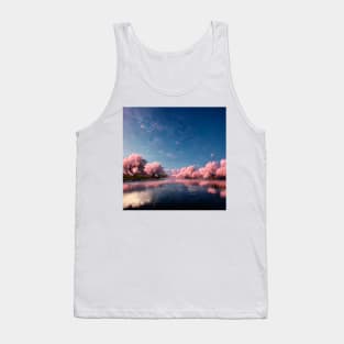 Japanese Sakura Cherry Blossom Trees Landscape #4 Tank Top